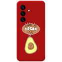 Funda Silicona Líquida Roja para Samsung Galaxy S26+ Plus 5G diseño Vegan Life Dibujos