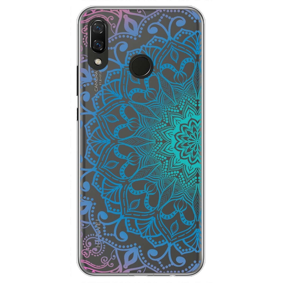 Funda Gel Transparente para Huawei P Smart Plus Diseño Mandala Dibujos