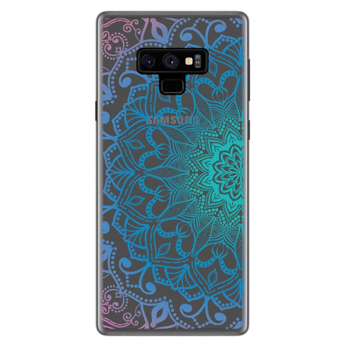 Funda Gel Transparente para Samsung Galaxy Note 9 Diseño Mandala Dibujos