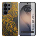 Funda Silicona Transparente para Samsung Galaxy S26 Ultra 5G diseño Hojas Dibujos