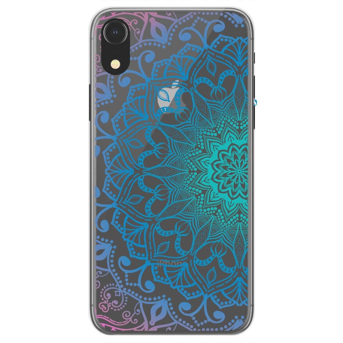 Funda Gel Transparente para IPHONE XR Diseño Mandala Dibujos