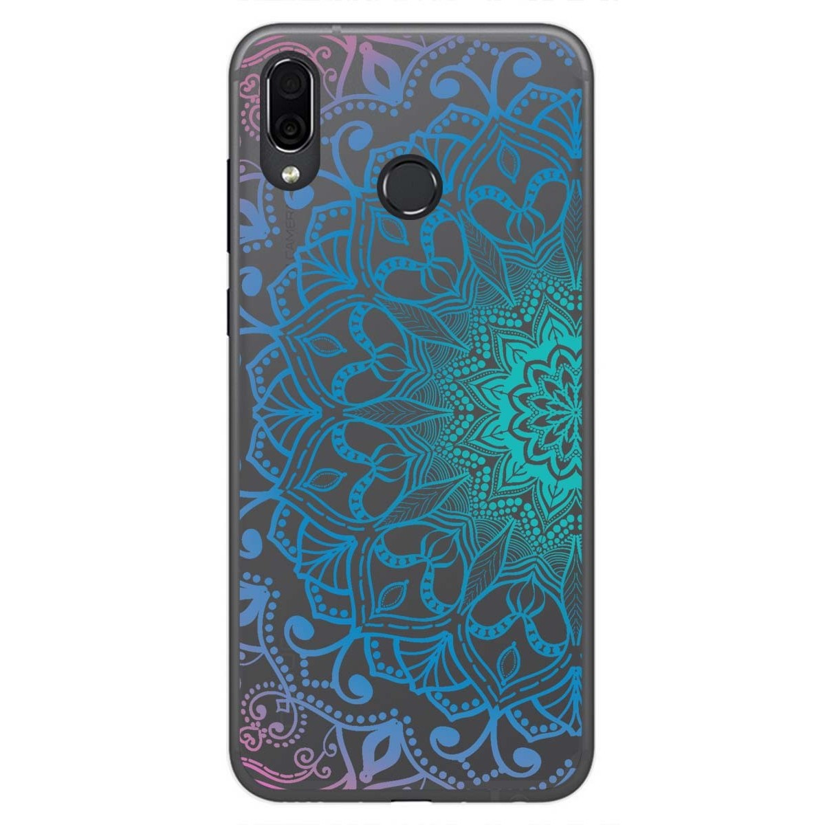Funda Gel Transparente para Huawei Honor Play Diseño Mandala Dibujos