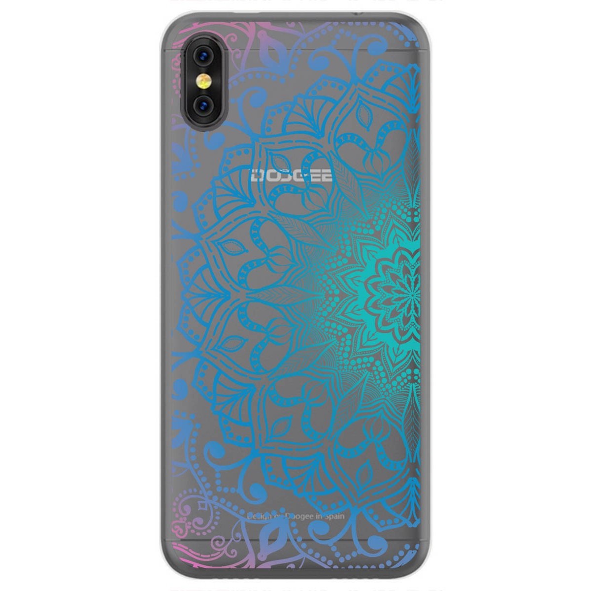 Funda Gel Transparente para DOOGEE X53 diseño Mandala Dibujos