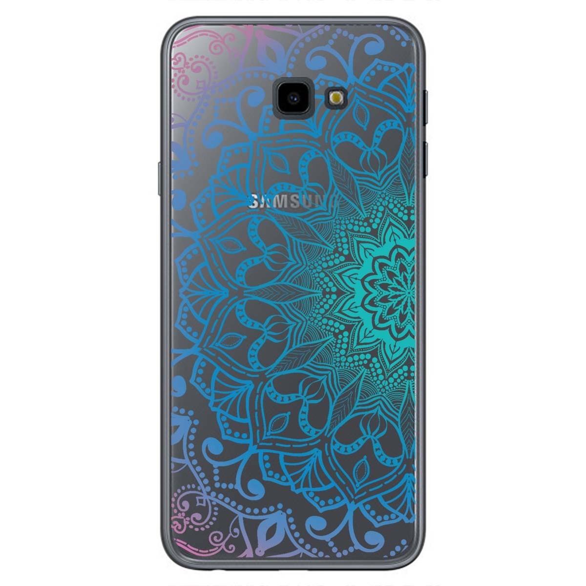 Funda Gel Transparente para Samsung Galaxy J4+ Plus Diseño Mandala Dibujos