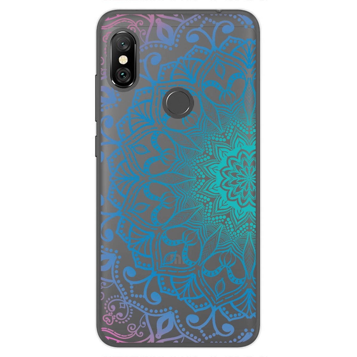 Funda Gel Transparente para XIAOMI REDMI NOTE 6 PRO diseño Mandala Dibujos