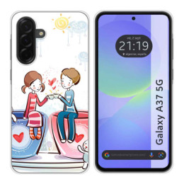 Funda Silicona para Samsung Galaxy A37 5G diseño Café...