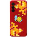Funda Silicona Líquida Roja para Samsung Galaxy A37 5G diseño Abeja Dibujos
