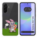 Funda Silicona Transparente para Samsung Galaxy A57 5G diseño Conejo Dibujos