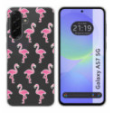 Funda Silicona Transparente para Samsung Galaxy A57 5G diseño Flamenco Dibujos