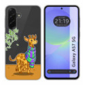 Funda Silicona Transparente para Samsung Galaxy A57 5G diseño Jirafa Dibujos