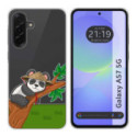Funda Silicona Transparente para Samsung Galaxy A57 5G diseño Panda Dibujos