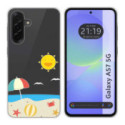 Funda Silicona Transparente para Samsung Galaxy A57 5G diseño Playa Dibujos