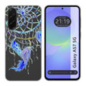 Funda Silicona Transparente para Samsung Galaxy A57 5G diseño Plumas Dibujos