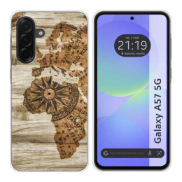 Funda Silicona para Samsung Galaxy A57 5G diseño Madera...