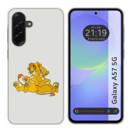 Funda Silicona para Samsung Galaxy A57 5G diseño Leones...