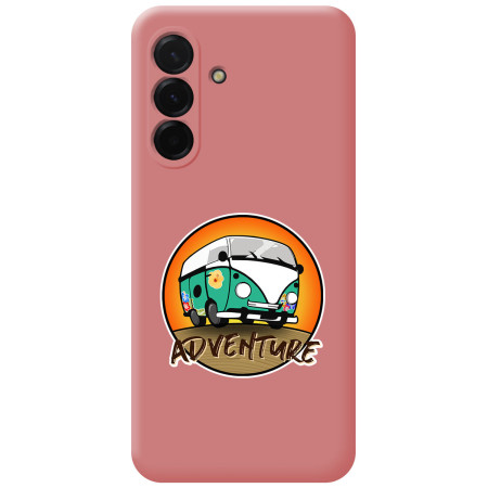 Funda Silicona Líquida Rosa para Samsung Galaxy A57 5G diseño Adventure Dibujos
