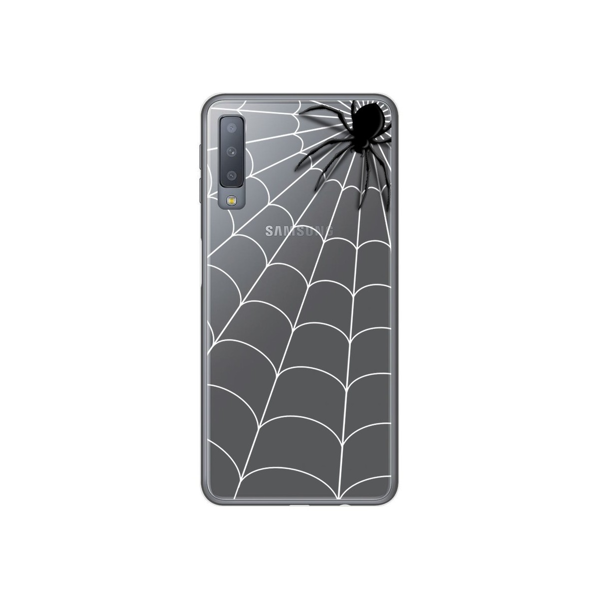 Funda Gel Transparente para Samsung Galaxy A7 (2018) diseño Araña Dibujos