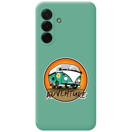 Funda Silicona Líquida Verde para Samsung Galaxy A57 5G diseño Adventure Dibujos