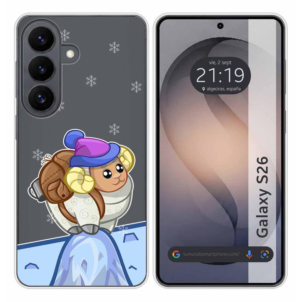 Funda Silicona Transparente para Samsung Galaxy S26+ Plus 5G diseño Cabra Dibujos