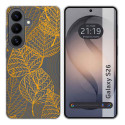 Funda Silicona Transparente para Samsung Galaxy S26+ Plus 5G diseño Hojas Dibujos