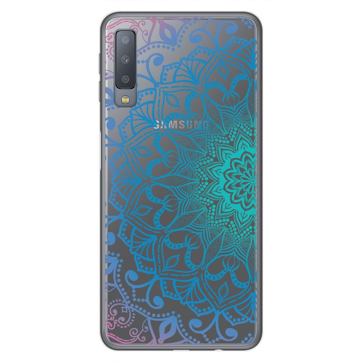 Funda Gel Transparente para Samsung Galaxy A7 (2018) diseño Mandala Dibujos