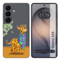 Funda Silicona Transparente para Samsung Galaxy S26+ Plus 5G diseño Jirafa Dibujos
