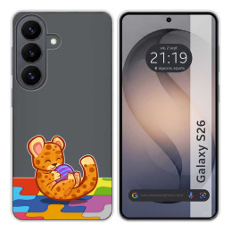 Funda Silicona Transparente para Samsung Galaxy S26+ Plus 5G diseño Leopardo Dibujos