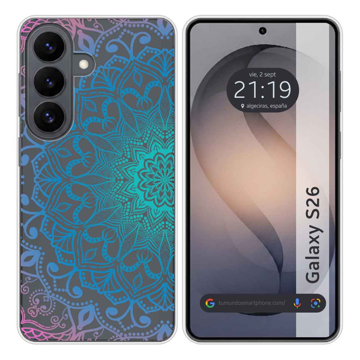 Funda Silicona Transparente para Samsung Galaxy S26+ Plus 5G diseño Mandala Dibujos