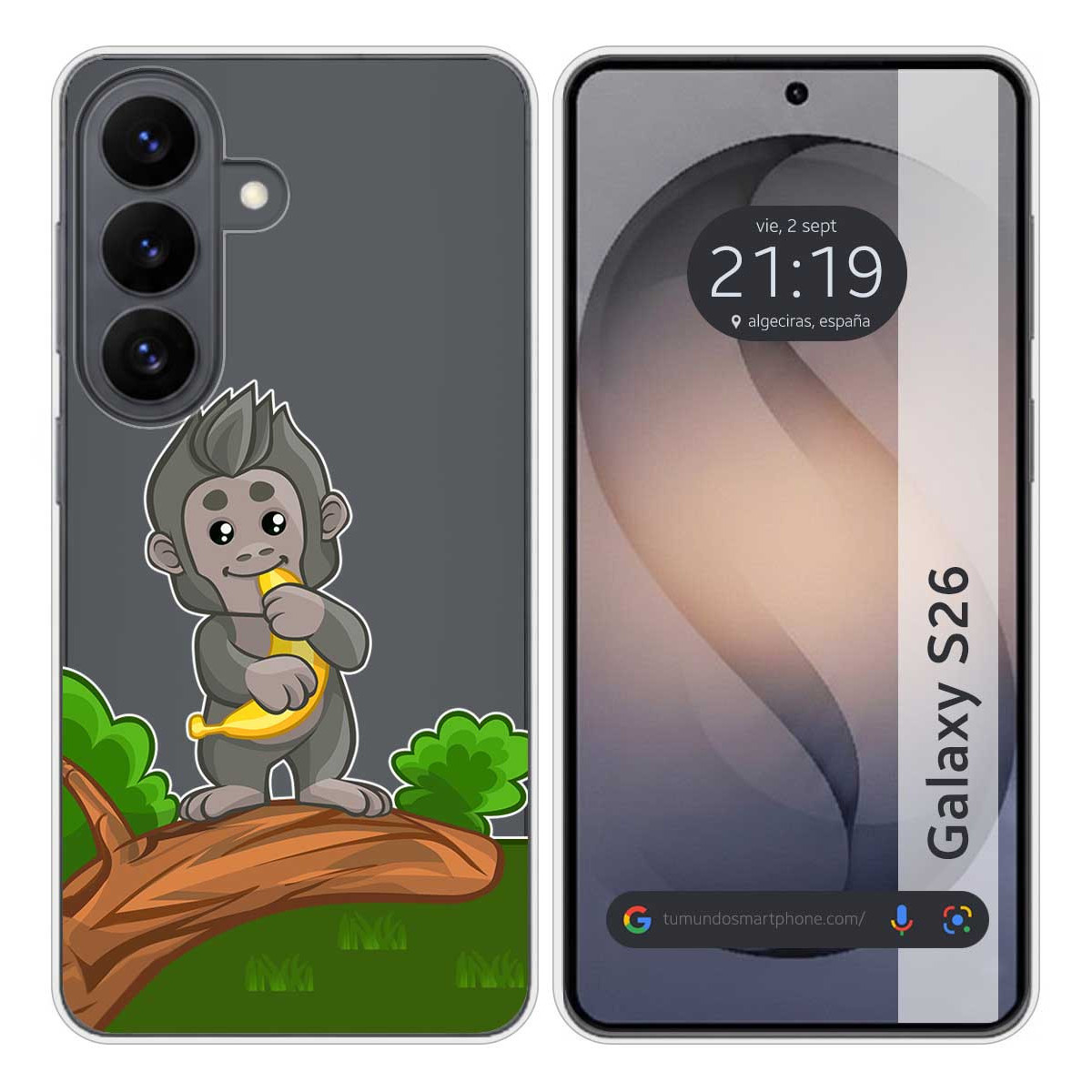 Funda Silicona Transparente para Samsung Galaxy S26+ Plus 5G diseño Mono Dibujos