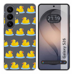 Funda Silicona Transparente para Samsung Galaxy S26+ Plus 5G diseño Pato Dibujos