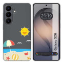 Funda Silicona Transparente para Samsung Galaxy S26+ Plus 5G diseño Playa Dibujos