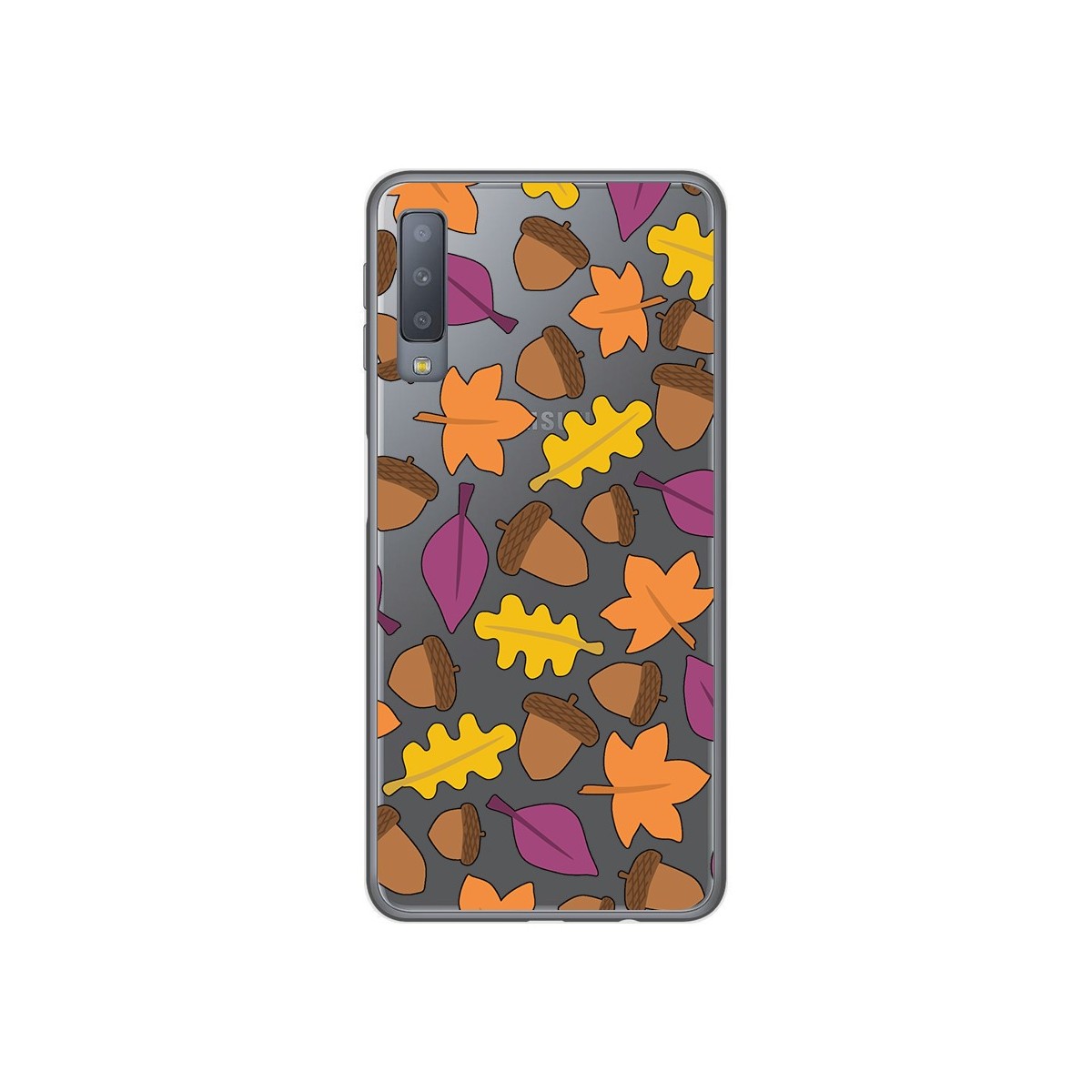 Funda Gel Transparente para Samsung Galaxy A7 (2018) diseño Otoño Dibujos