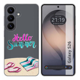 Funda Silicona Transparente para Samsung Galaxy S26+ Plus 5G diseño Summer Dibujos