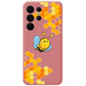 Funda Silicona Líquida Rosa para Samsung Galaxy S26 Ultra 5G diseño Abeja Dibujos