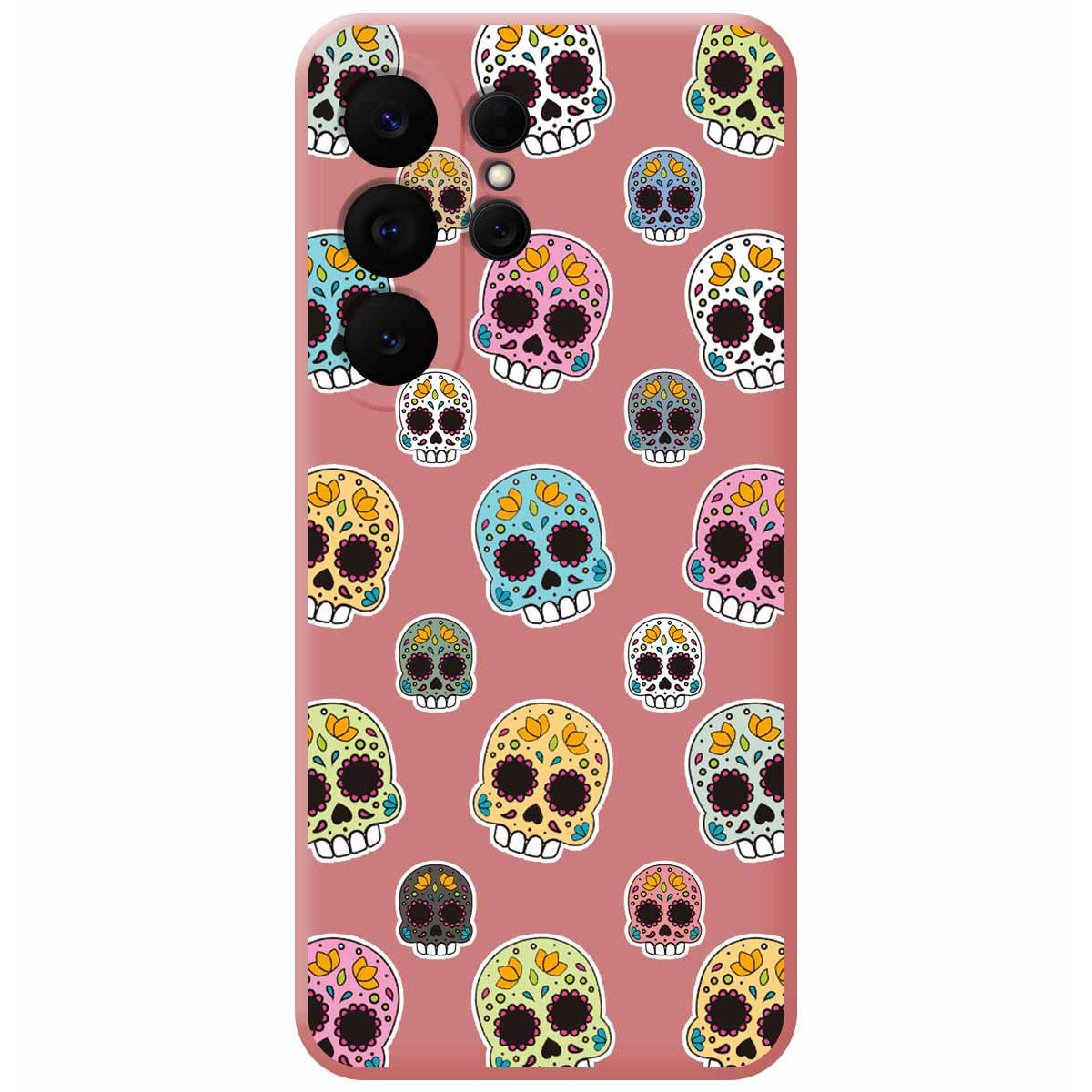 Funda Silicona Líquida Rosa para Samsung Galaxy S26 Ultra 5G diseño Catrina Dibujos