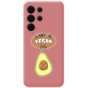 Funda Silicona Líquida Rosa para Samsung Galaxy S26 Ultra 5G diseño Vegan Life Dibujos