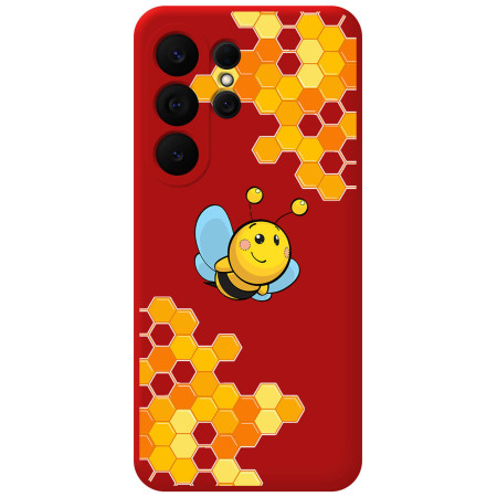 Funda Silicona Líquida Roja para Samsung Galaxy S26 Ultra 5G diseño Abeja Dibujos