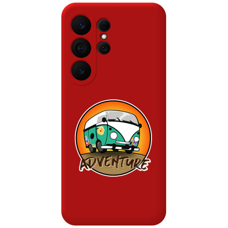 Funda Silicona Líquida Roja para Samsung Galaxy S26 Ultra 5G diseño Adventure Dibujos