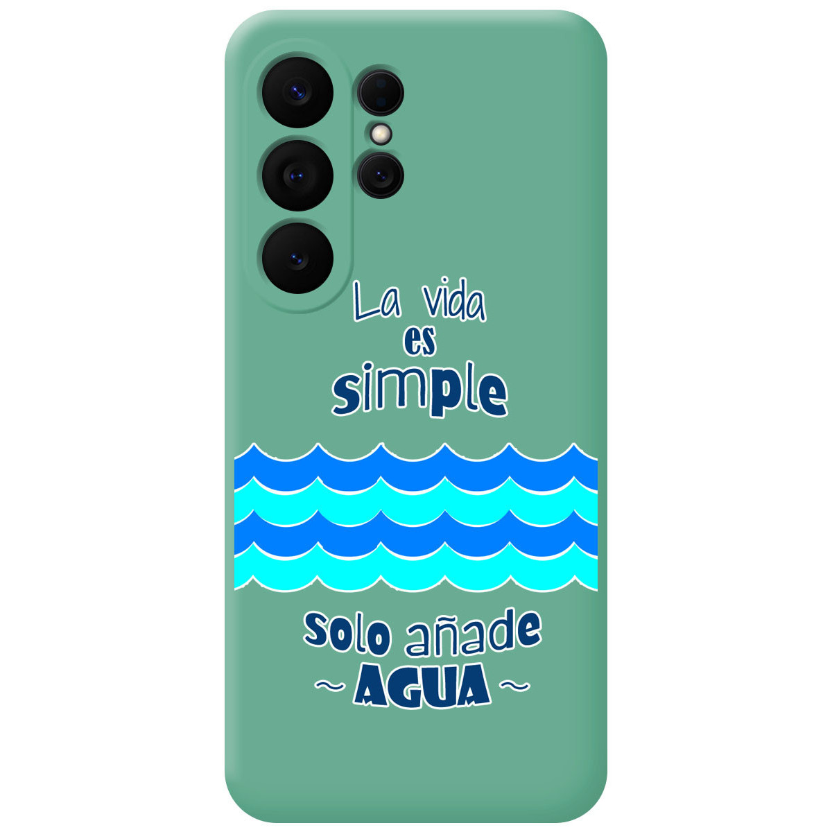 Funda Silicona Líquida Verde para Samsung Galaxy S26 Ultra 5G diseño Agua Dibujos
