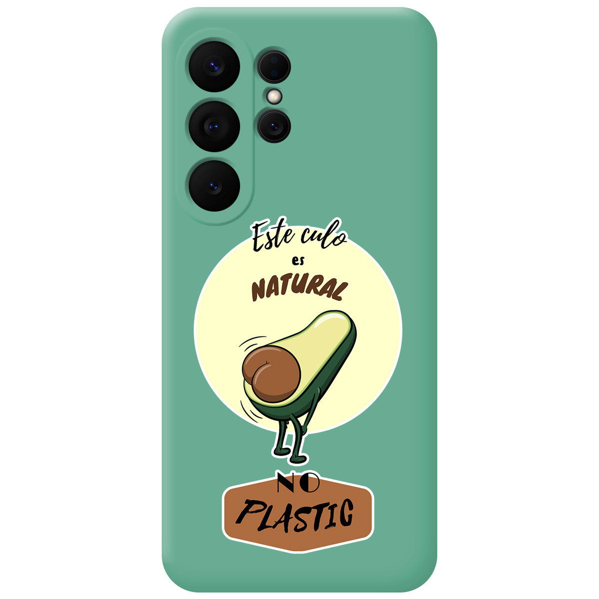 Funda Silicona Líquida Verde para Samsung Galaxy S26 Ultra 5G diseño Culo Natural Dibujos