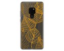 Funda Gel Transparente para Huawei Mate 20 Diseño Hojas Dibujos