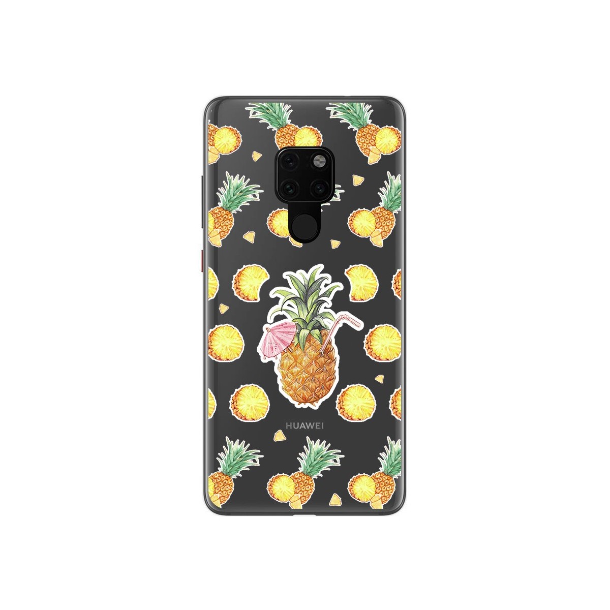 Funda Gel Transparente para Huawei Mate 20 Diseño Piña Dibujos