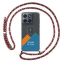 Personaliza tu Funda Colgante Transparente para Motorola Edge 70 5G con Cordon Rosa / Dorado Dibujo Personalizada
