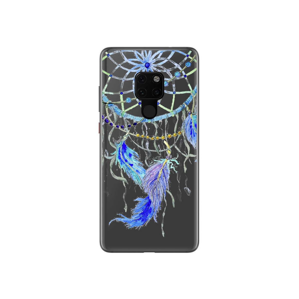 Funda Gel Transparente para Huawei Mate 20 Diseño Plumas Dibujos