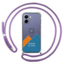 Personaliza tu Funda Colgante Transparente para Oppo A6x / A6k con Cordon Morado Dibujo Personalizada