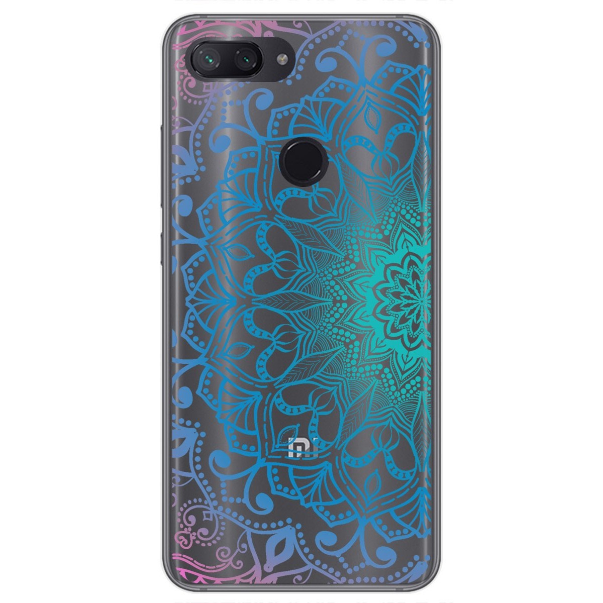 Funda Gel Transparente para Xiaomi Mi 8 Lite diseño Mandala Dibujos