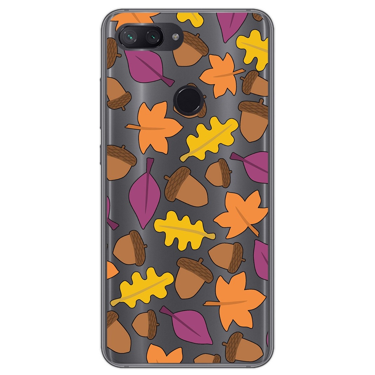 Funda Gel Transparente para Xiaomi Mi 8 Lite diseño Otoño Dibujos