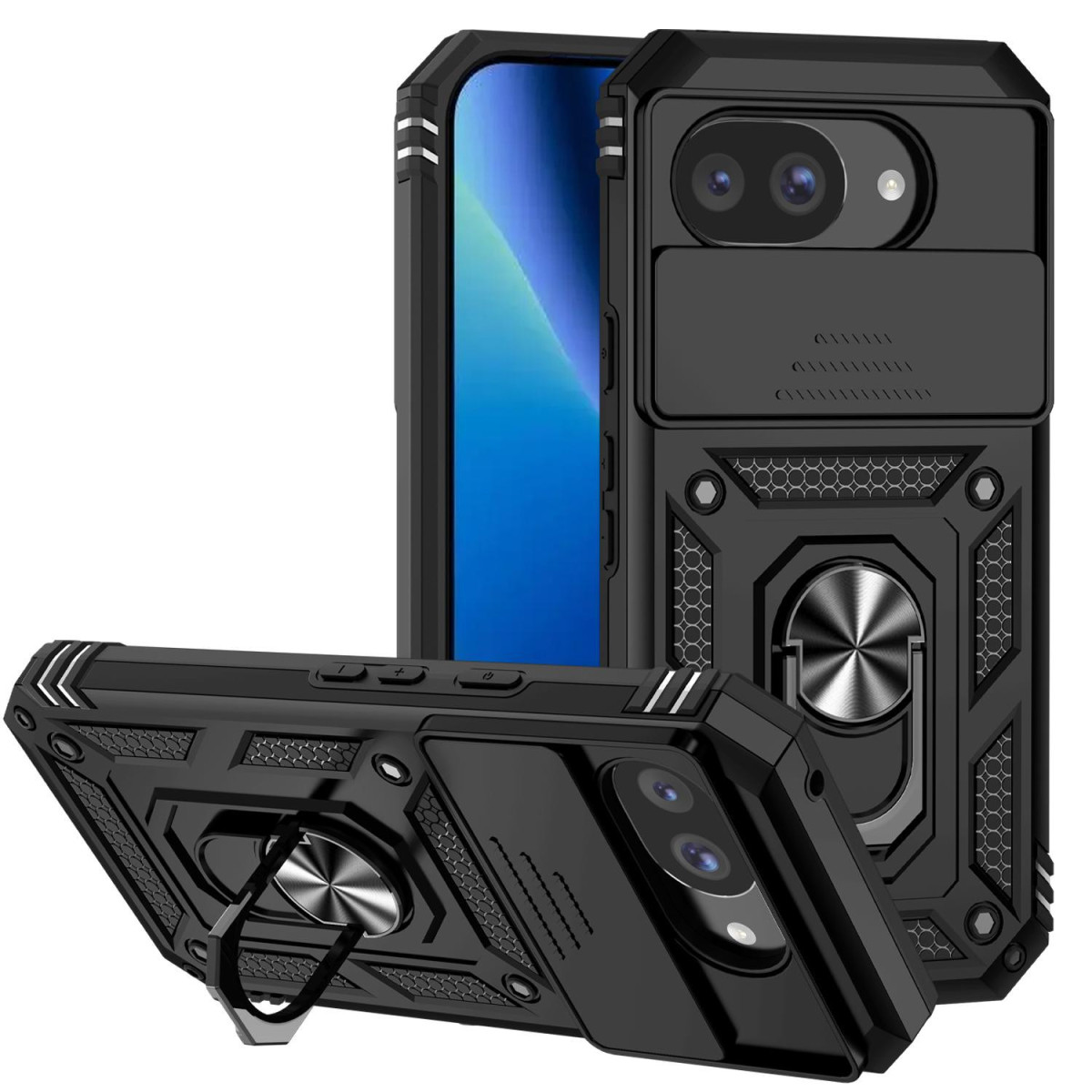 Funda Tough Armor con Anillo Giratorio Negra...