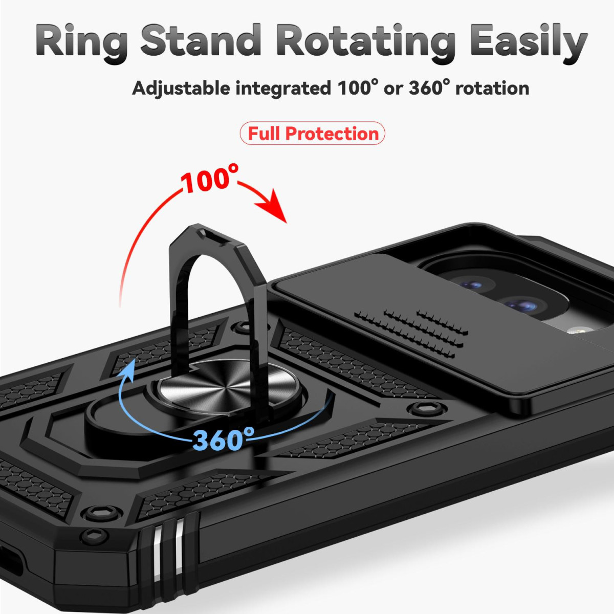 Funda Tough Armor con Anillo Giratorio Negra...