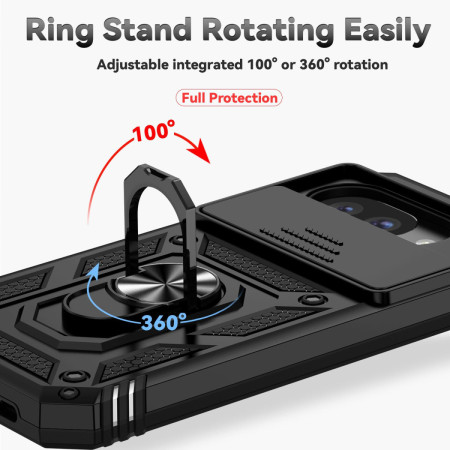 Funda Tough Armor con Anillo Giratorio Negra para Google Pixel 10a 5G